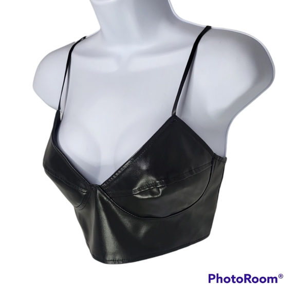 Shein Crop Top Black Large - Picture 2 of 8